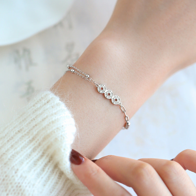 Wholesale Love Tassel Zircon Bracelet